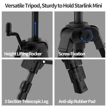 EAZUSE Starlink Mini Tripod Mount with Adjustable Height
