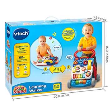 VTech Sit-to-Stand Learning Walker, Blue