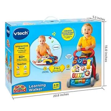 VTech Sit-to-Stand Learning Walker, Blue