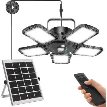 Solar Shed Light with Remote & Adjustable Panels