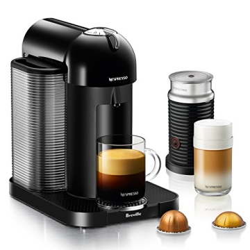 Nespresso Vertuo Coffee and Espresso Maker by Breville, Matte Black with Aeroccino Milk Frother