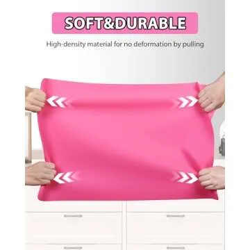 Silicone Mat Large, IKOCO 23.6"x15.7" Silicone Craft Mat for Playdough and Nonstick Resin Molds Sheets for Crafts, Paint, Clay, Blue and Rose Red