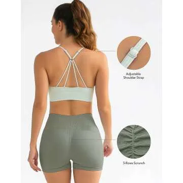 FRESOUGHT Women's Workout Sets - Ribbed & High Waist
