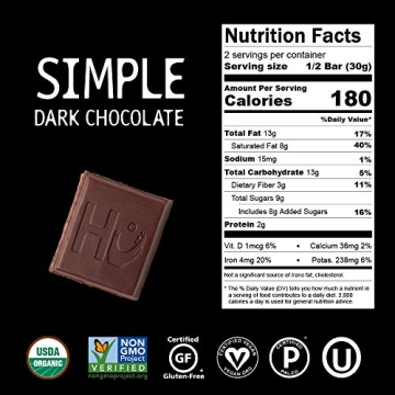 Hu Chocolate Bars 8 Pack - Vegan Gluten Free Organic Dark Chocolate
