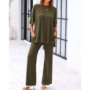 BTFBM Women's Comfortable 2 Piece Lounge Set - Stylish & Versatile