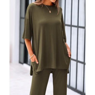 BTFBM Women's Comfortable 2 Piece Lounge Set - Stylish & Versatile