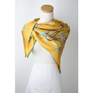 Corciova Naples Yellow Silk Neck Scarf for All Occasions