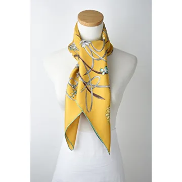 Corciova Naples Yellow Silk Neck Scarf for All Occasions