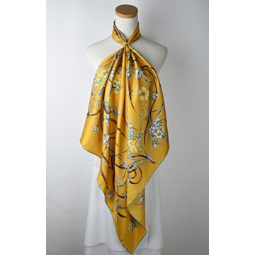 Corciova Naples Yellow Silk Neck Scarf for All Occasions