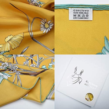 Corciova Naples Yellow Silk Neck Scarf for All Occasions