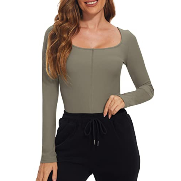Stylish MISSACTIVER Women's Long Sleeve Workout Top