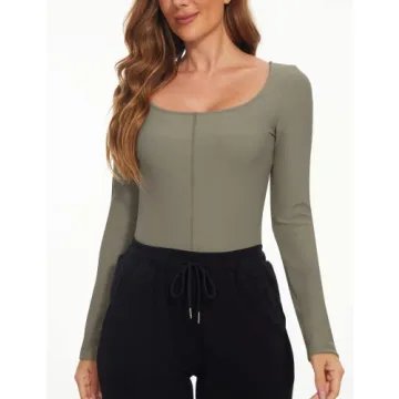 Stylish MISSACTIVER Women's Long Sleeve Workout Top