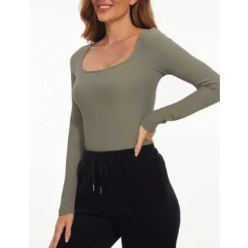 Stylish MISSACTIVER Women's Long Sleeve Workout Top