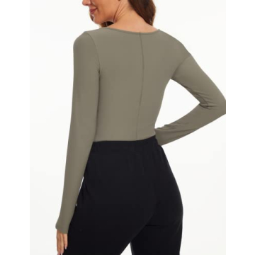 Stylish MISSACTIVER Women's Long Sleeve Workout Top