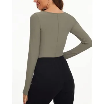 Stylish MISSACTIVER Women's Long Sleeve Workout Top