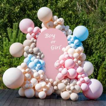 Babenest 6.6Ft Dusty Pink Wedding Arch Cover, Spandex Fitted Arch Backdrop Cover for Photography, Ro...