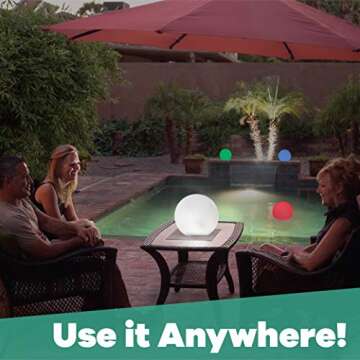 GAME 9015-BB GalaxyGLO Globe Backyard/Outdoor Light, 100% Solar-Powered, 5 different color Modes, 10.75”
