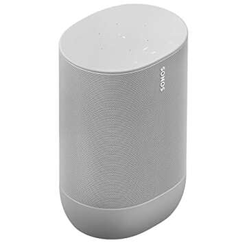 Sonos Move - Battery-powered smart speaker, Wi-Fi and Bluetooth with Alexa built-in - Lunar White (Renewed)