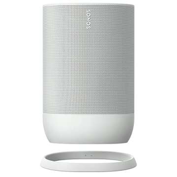 Sonos Move - Battery-powered smart speaker, Wi-Fi and Bluetooth with Alexa built-in - Lunar White (Renewed)
