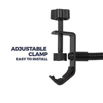 Dragonpad USA 6" Microphone Studio Pop Filter with Clamp - Black/White