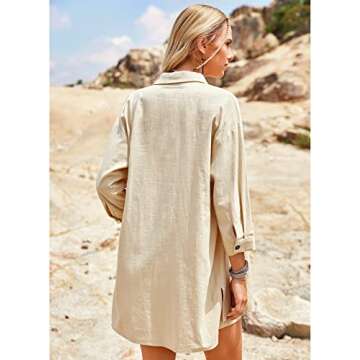 Zeagoo Womens Coordinated Outfit Short Sleeve Sets:2 Piece Casual Sets with Pockets, 01_khaki, Large