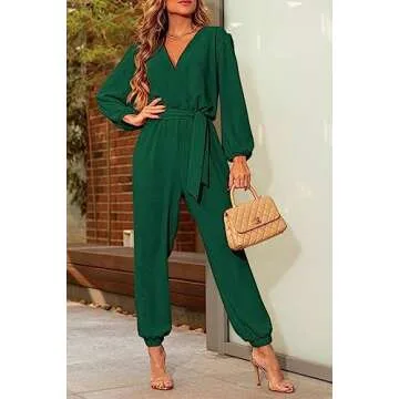 PRETTYGARDEN Women's Fall Dressy Jumpsuits with Pockets