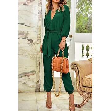 PRETTYGARDEN Women's Fall Dressy Jumpsuits with Pockets