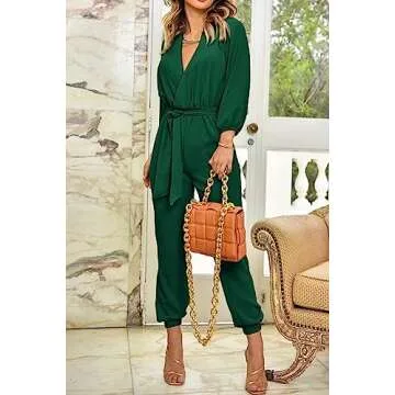 PRETTYGARDEN Women's Fall Dressy Jumpsuits with Pockets