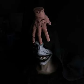 PJMarts Thing Hand Halloween Scary Fake Hand Props Prank Realistic Latex Creative Figurine Decor Crafts Sculpture Wednesday Decoration Life Size