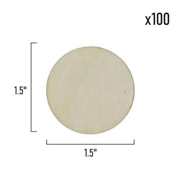 Creative Hobbies 1.5" Wood Cutouts for Arts & Crafts