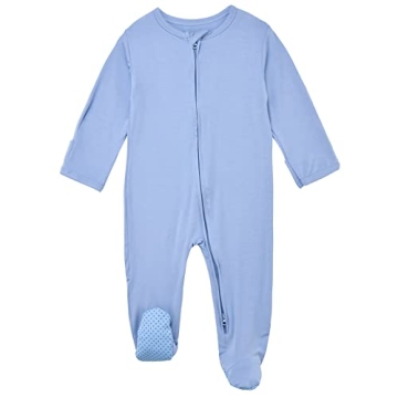 Aablexema Baby Footie Pajamas with Zipper and Mittens