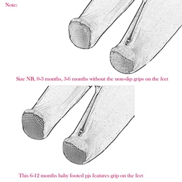 Aablexema Baby Footie Pajamas with Zipper and Mittens