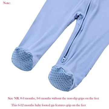Aablexema Baby Footie Pajamas with Zipper and Mittens