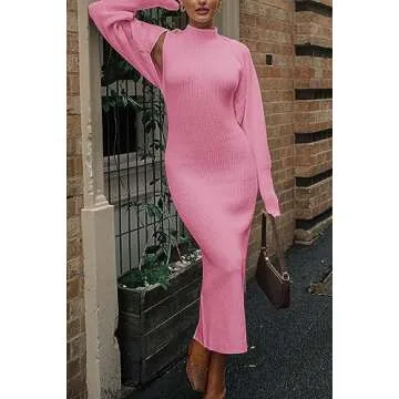 PRETTYGARDEN Women's Chic 2-piece Fall Dress Set
