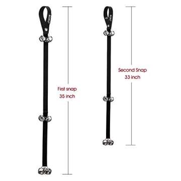ROPO 2 Dog Bells for Door Potty Training, Adjustable Nylon Dog Doorbell with Whistle for Dogs to Ring to Go Outside, Suitable Puppy Doggie Dog Training & All Door Handles of Various Sizes