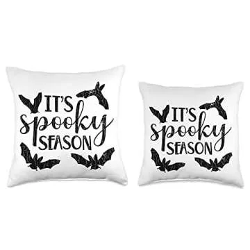 Funny Halloween Spooky Graphic & More It's Spooky Season Fun Halloween Pumpkin Fall Ghost Graphic Throw Pillow, 16x16, Multicolor