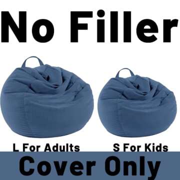 LPMOERA Eco-Friendly Stuffed Animal Storage Bean Bag Cover
