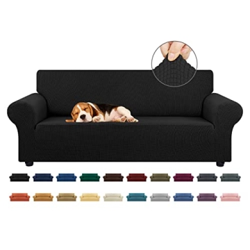 KEKUOU Stretch Sofa Cover Slipcover ，Couch Covers for 3 Cushion Couch Sofa pet Friendly (79"-94") ...