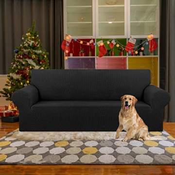 KEKUOU Stretch Sofa Cover for 3 Cushion Couch 79-94"