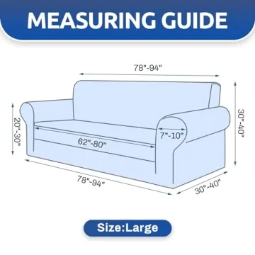 KEKUOU Stretch Sofa Cover for 3 Cushion Couch 79-94"