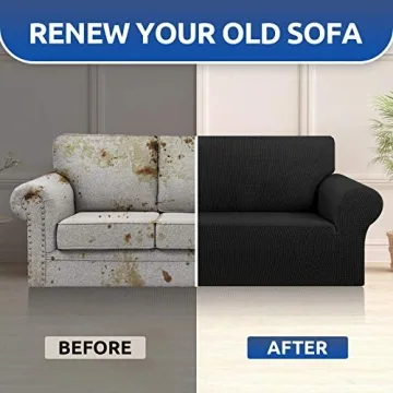 KEKUOU Stretch Sofa Cover for 3 Cushion Couch 79-94"