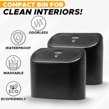 EcoNour Mini Car Trash Can | Compact & Versatile Solution