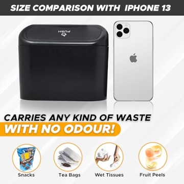 EcoNour Mini Car Trash Can | Compact & Versatile Solution