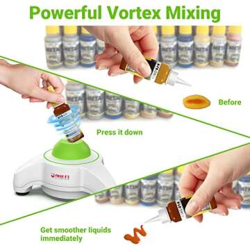 FOUR E'S SCIENTIFIC Mini Vortex Mixer - Lab Vortex Shaker, Speed 5600 RPM, Touch Function, 6mm Orbit...