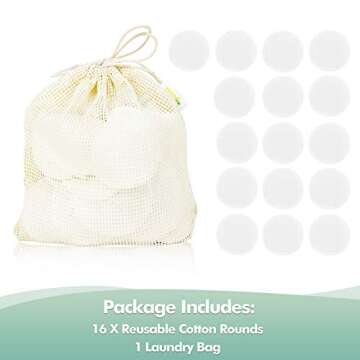 Wegreeco Cotton Rounds: Reusable Makeup Remover Pads - Eco-Friendly Facial Cleansing Cloths