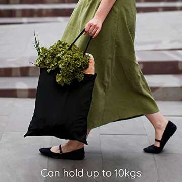 Ecoright Aesthetic Canvas Tote Bag for Women, Reusable Cotton Tote Bag for Grocery, Shopping, Beach & Daily Use