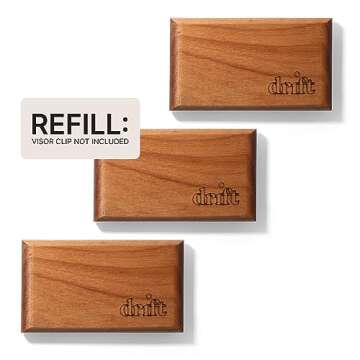 Drift Car Air Freshener - Luxurious Amber Scent - Eco-Friendly Wooden Design - Long-Lasting Refills ...