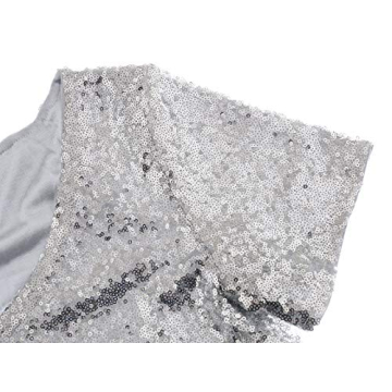 Anna-Kaci Women's Sequin Shift T-Shirt Mini Dress