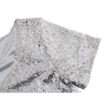 Anna-Kaci Women's Sequin Shift T-Shirt Mini Dress