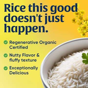 Lundberg White Basmati Rice, Regenerative Organic Certified – Non-Sticky, Fluffy & Aromatic Long-Grain Rice, Responsibly Grown in California, 32 Oz